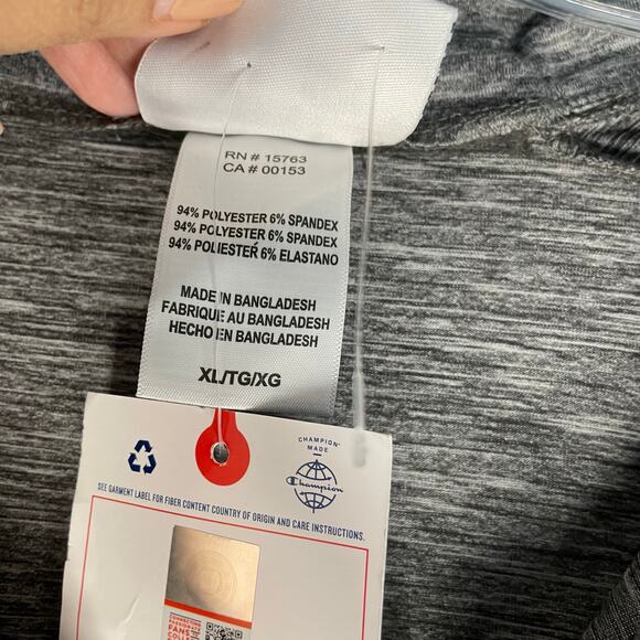 BYU Cougars Men's Champion Long Sleeve XL New Gray Quarter Zip Pullover Athletic - Picture 6 of 8